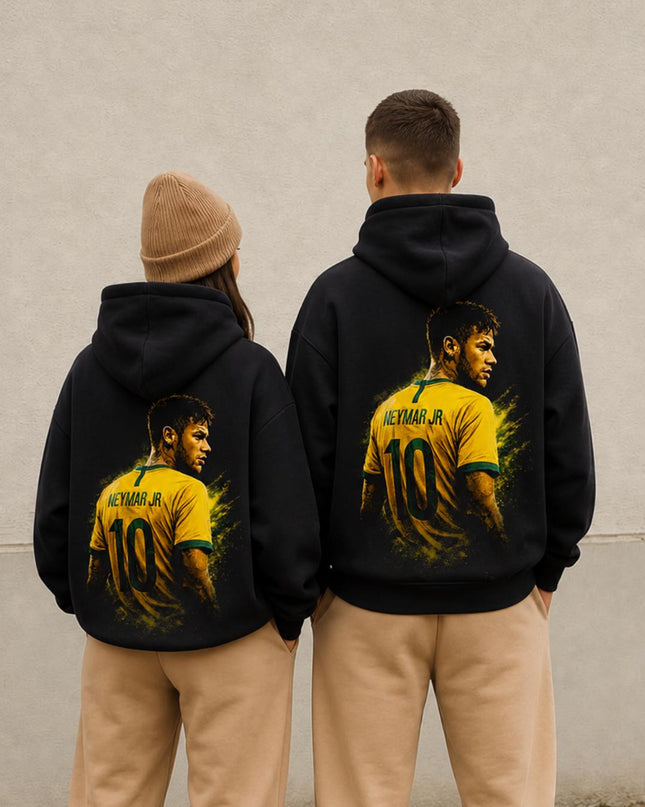 Neymar Jr. #10 Brazil Portrait Art Unisex Fan Hoodie