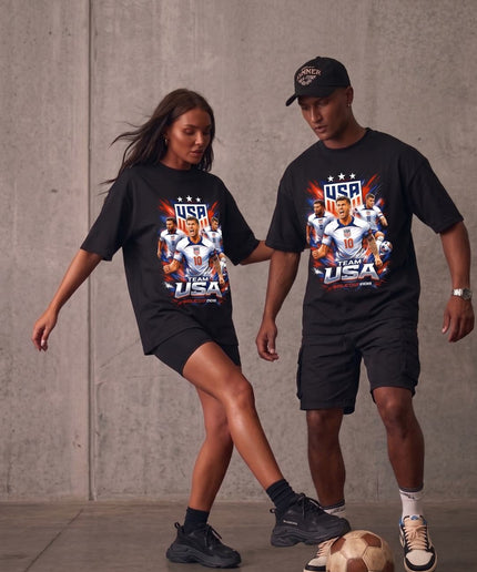 T-shirt unisexe pour fan Équipe USA #10 Christian Pulisic Coupe du Monde de Football 2026