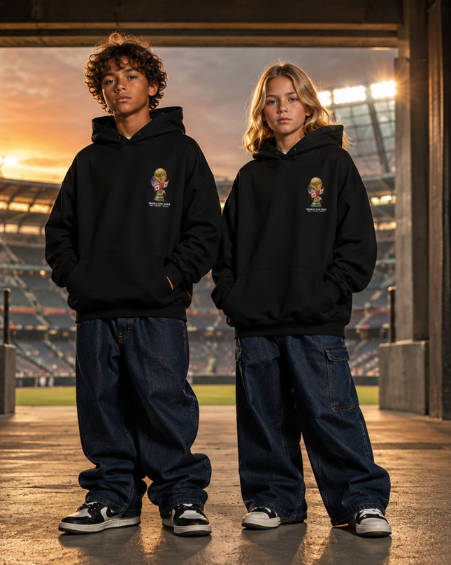 Neymar Jr Barcelona #11 Era Collage Kids Fan Hoodie