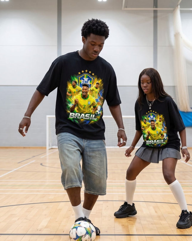 Vinicius Junior #7 Brasil CBF Squad Copa Do Mundo Soccer World Cup 2026 Unisex Fan T-Shirt