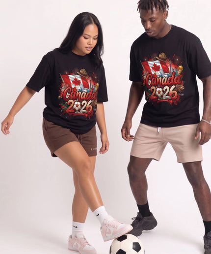 T-shirt unisexe Coupe du Monde de Football Canada 2026 Graffiti Fiesta