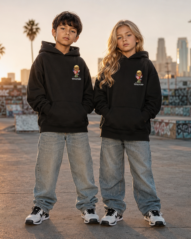 Équipe de France Coupe du Monde 2026 Mbappé #10 Kids Fan Hoodie