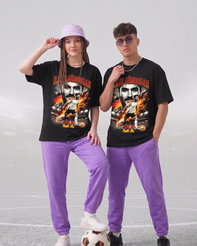 İlkay Gündoğan #21 Deutschland Fire Duo Bootleg Unisex Fan T-Shirt
