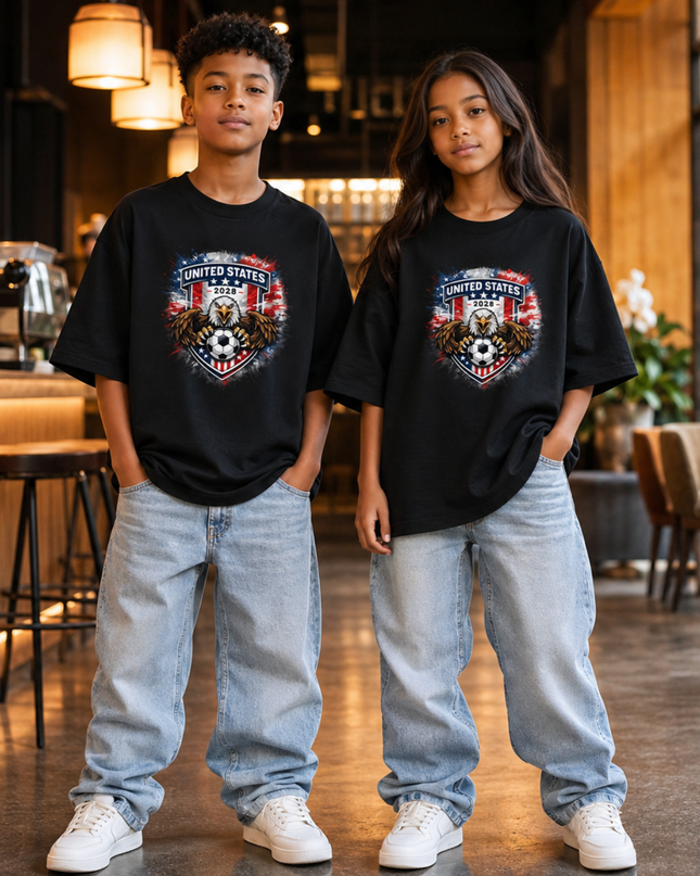 United States 2026 Eagle Crest Kids Fan T-Shirt