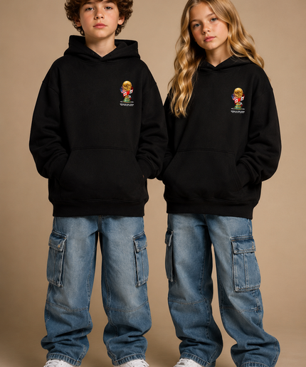Virgil Van Dijk #4 Liverpool Retro Collage Kids Fan Hoodie