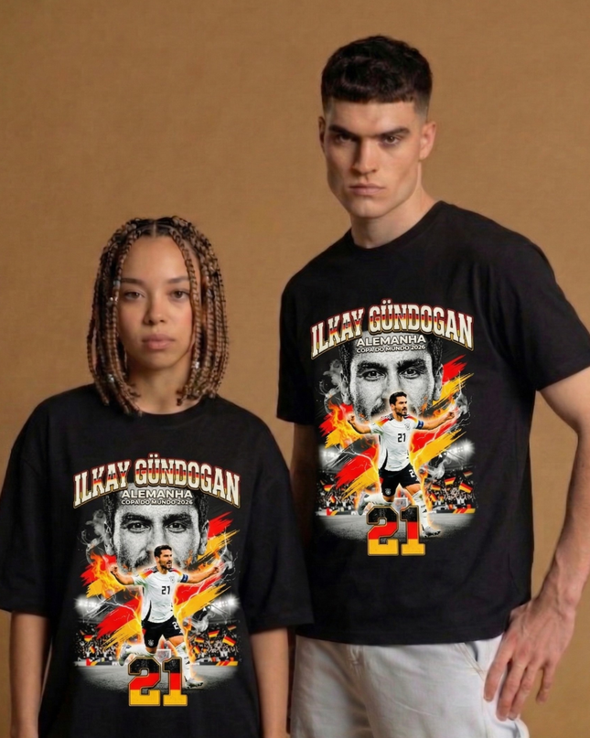 Ilkay Gündogan #21 – Germany Alemanha Copa do Mundo 2026 Unisex Fan T-Shirt