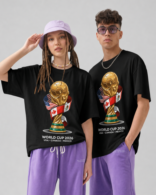 World Cup 2026 USA Canada Mexico Trophy Unisex Fan T-Shirt