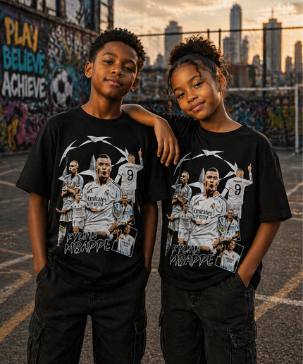 T-shirt Enfant Kylian Mbappé Real Madrid #9