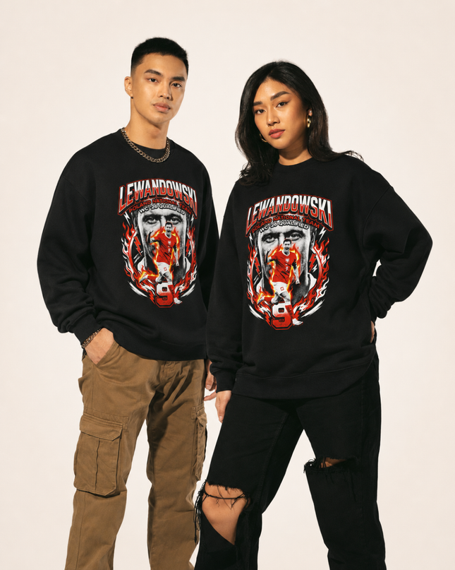 Robert Lewandowski Poland WC 2026 Fire Unisex Fan Crewneck