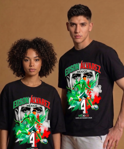 Edson Álvarez #4 México Copa Do Mundo Soccer World Cup 2026 Unisex Fan T-Shirt