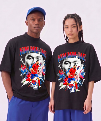 T-shirt unisexe fan Kim Min-Jae #4 Équipe nationale de Corée du Sud Coupe du Monde 2026
