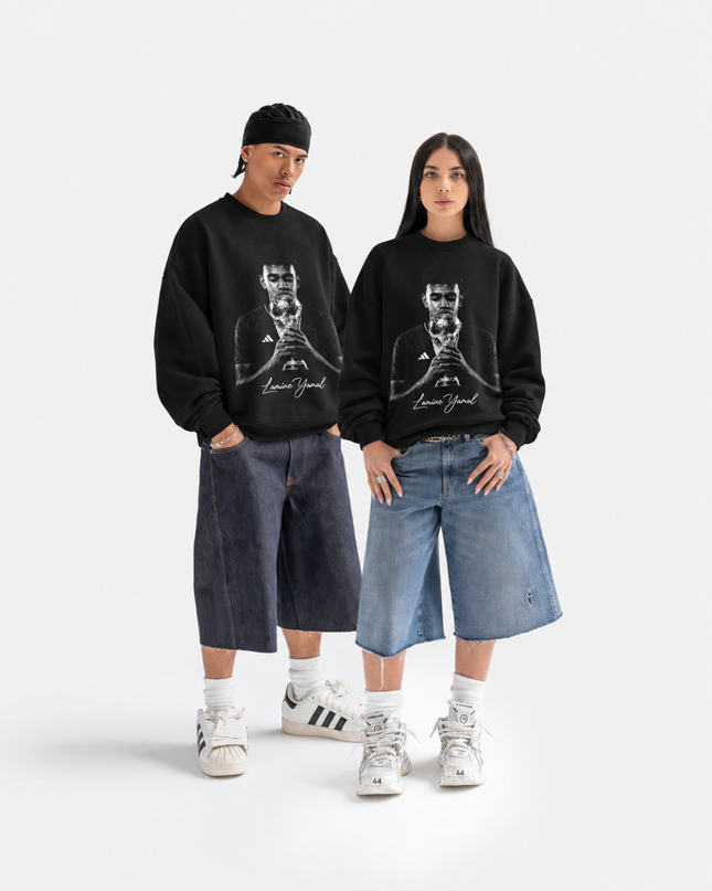 Lamine Yamal World Cup Trophy Signature Portrait Unisex Fan Crewneck