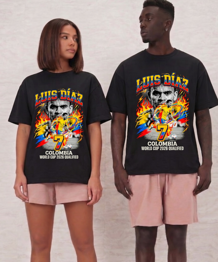 Luis Díaz #7 – Colombia World Cup 2026 Qualified Unisex Fan T-Shirt