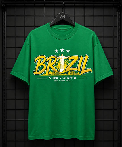 Brazil Rio de Janeiro Skyline 22.9068° S · 43.1729° W Unisex Fan T-Shirt