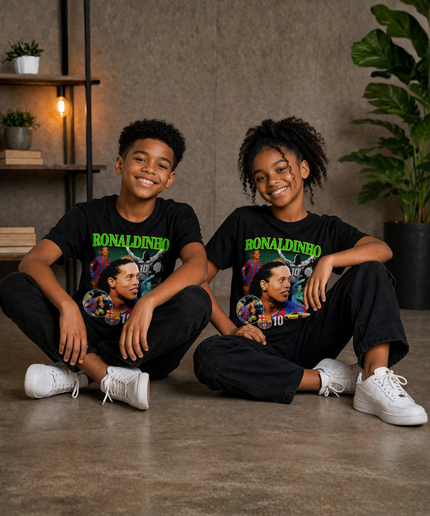T-shirt enfant Ronaldinho Barcelone