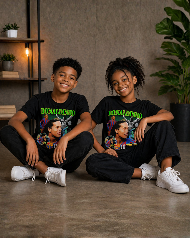 T-shirt enfant Ronaldinho Barcelone