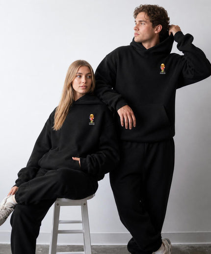 Raphinha Barcelone B&W Poing Levé Signature Portrait Unisexe Fan Hoodie