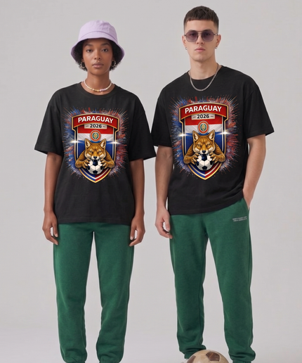 T-shirt unisexe Coupe du Monde de football Paraguay 2026 édition Fox Crest