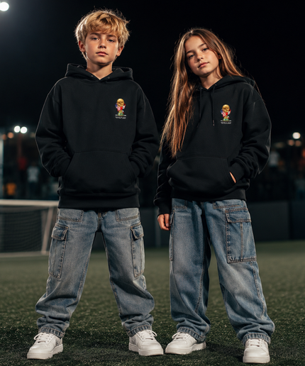 Erling Haaland Man City Retro Collage Kids Fan Hoodie