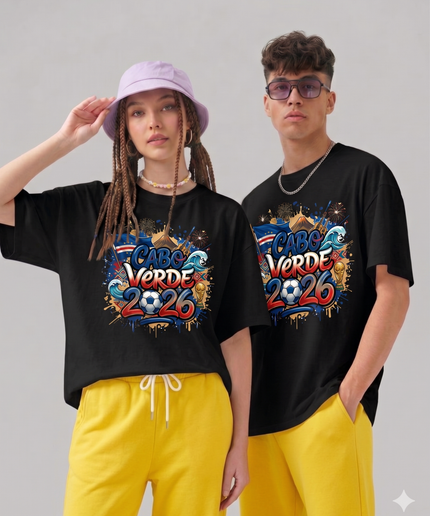 T-shirt unisexe fan Street Art Cabo Verde Coupe du Monde 2026