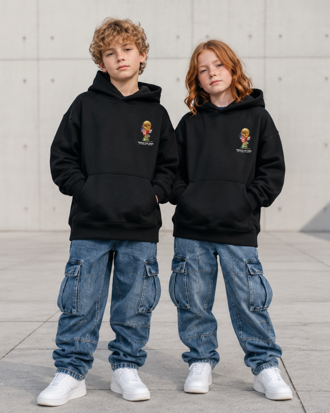 Vinicius Junior Real Madrid Retro Bootleg Kids Fan Hoodie