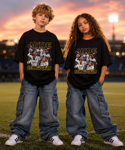 Jude Bellingham Real Madrid Collage Kids Fan T-Shirt