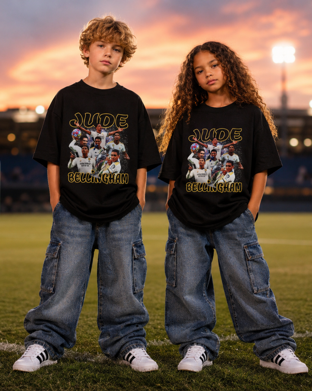 T-shirt Enfant Fan Jude Bellingham Real Madrid Collage