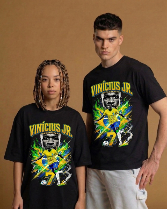 Vinícius Jr. #7 Brasil Seleção Soccer World Cup 2026 Unisex Fan T-Shirt