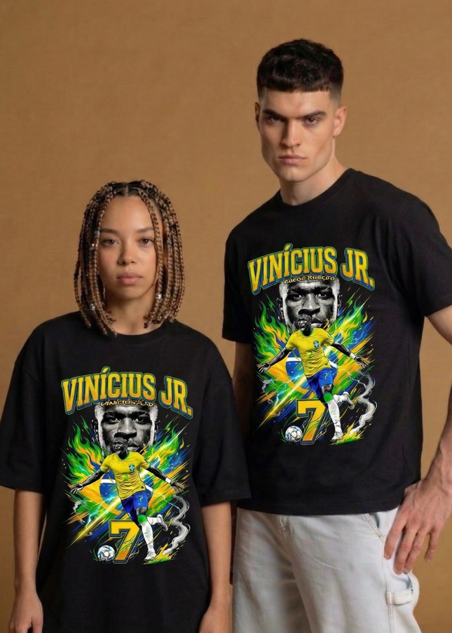 Vinícius Jr. #7 Brasil Seleção Soccer World Cup 2026 Unisex Fan T-Shirt