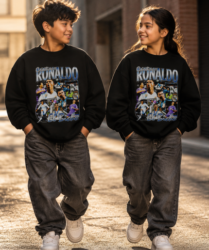 Cristiano Ronaldo Real Madrid El Bicho Bootleg Multi-Pose Kids Fan Crewneck