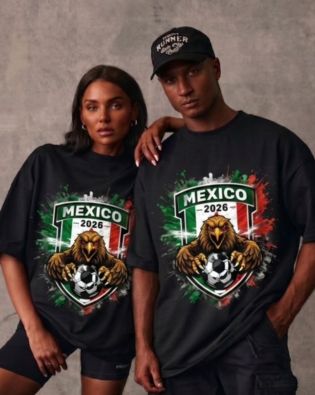 T-shirt unisexe Coupe du Monde de Football Aigle Royal Mexique 2026