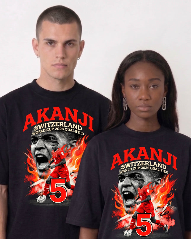 Manuel Akanji #5 Switzerland World Cup 2026 Qualified Unisex Fan T-Shirt