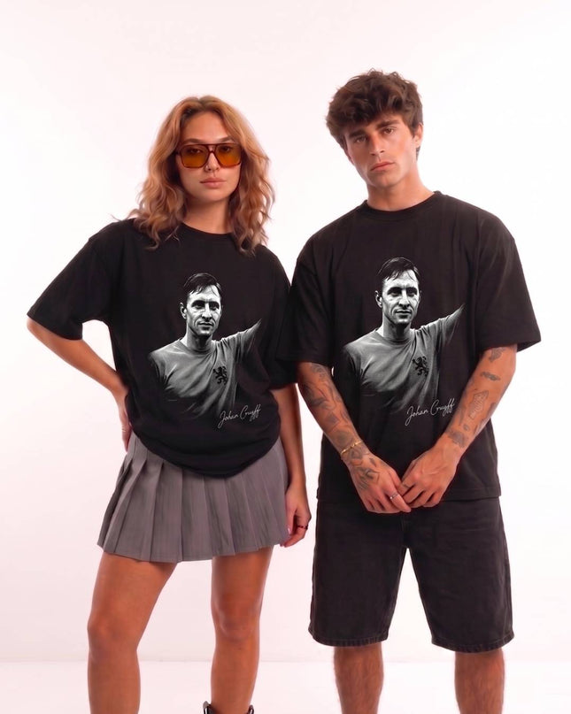 T-shirt unisexe "Légende des Pays-Bas Johan Cruyff" - Portrait emblématique signé