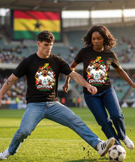 T-shirt Unisexe Fan Mohammed Kudus #20 Ghana Équipe Nationale Coupe Du Monde Football 2026