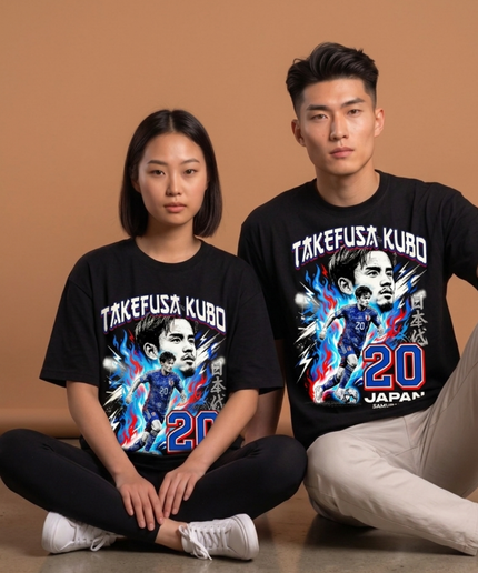 Takefusa Kubo #20 Japan Samurai Blue Soccer World Cup 2026 Unisex Fan T-Shirt