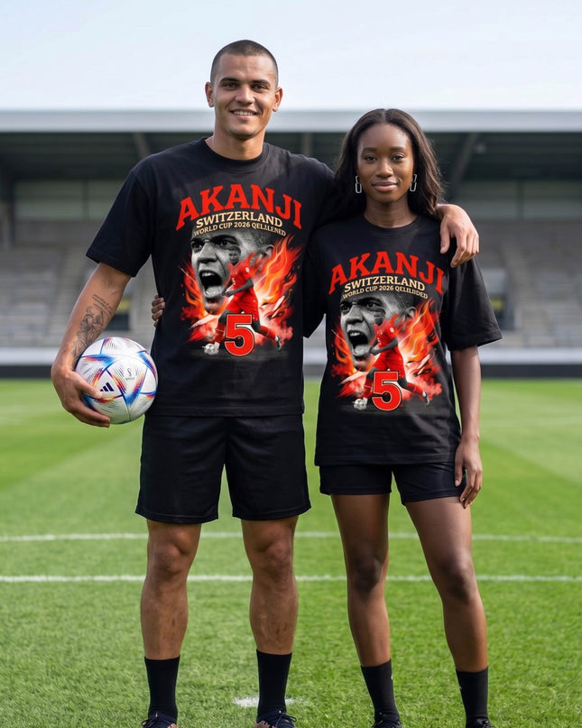 Manuel Akanji #5 Switzerland World Cup 2026 Qualified Unisex Fan T-Shirt