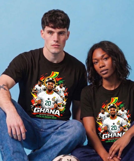 T-shirt Unisexe Fan Mohammed Kudus #20 Ghana Équipe Nationale Coupe Du Monde Football 2026