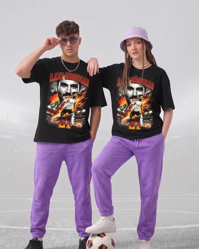 İlkay Gündoğan #21 Deutschland Fire Duo Bootleg Unisex Fan T-Shirt