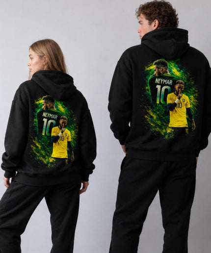 Neymar Jr. #10 Brésil Silence Sweat à capuche unisexe pour fans