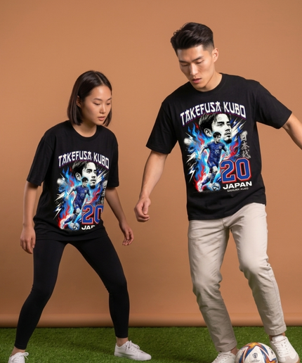 Takefusa Kubo #20 Japan Samurai Blue Soccer World Cup 2026 Unisex Fan T-Shirt
