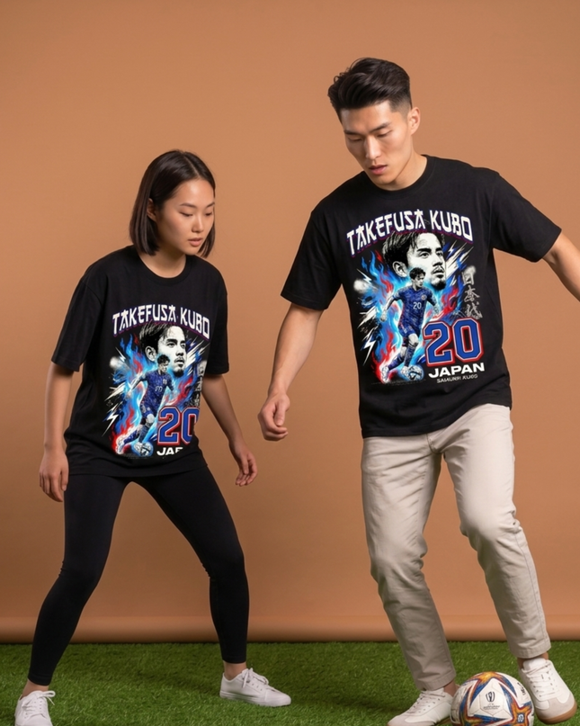 Takefusa Kubo #20 Japan Samurai Blue Soccer World Cup 2026 Unisex Fan T-Shirt
