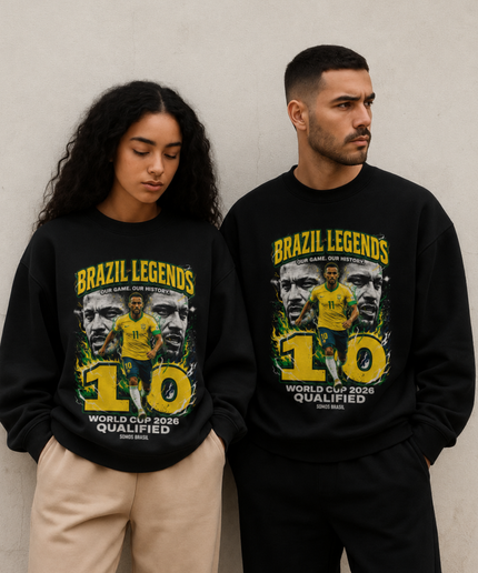 Neymar Jr Brésil Seleção Brésilienne Coupe du Monde 2026 Qualifié Col Rond Unisexe Fan