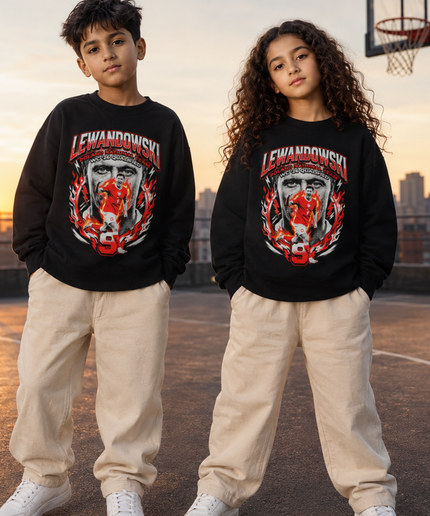 Hakan Çalhanoğlu Turkey #10 Red Black Fire 2026 World Cup Turkey Qualified Kids Fan Crewneck