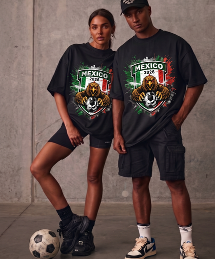 Mexico 2026 Golden Eagle Shield Soccer World Cup Unisex Fan T-Shirt