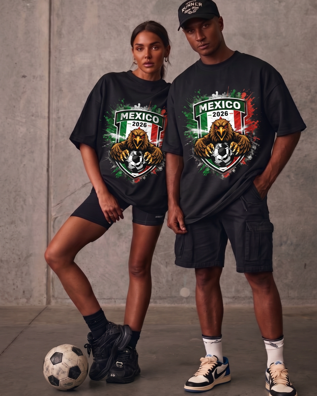 T-shirt unisexe Coupe du Monde de Football Aigle Royal Mexique 2026