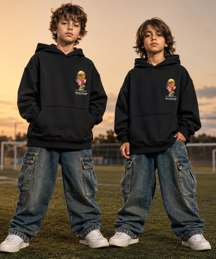 Lionel Messi Argentine #10 Fumée Bleue Célébration Enfants Fan Hoodie