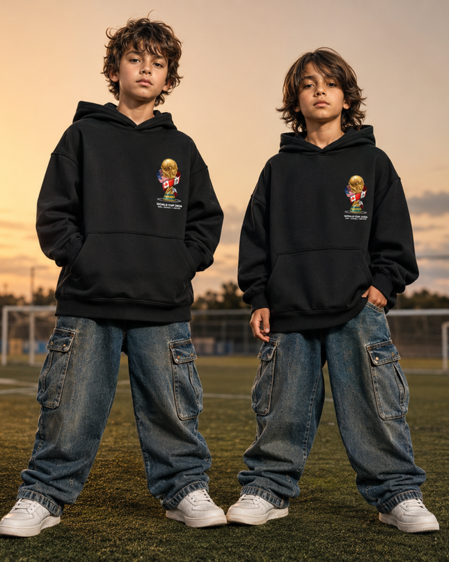 Lionel Messi Argentine #10 Fumée Bleue Célébration Enfants Fan Hoodie