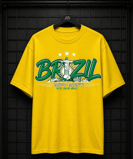 Brazil Rio de Janeiro Skyline 22.9068° S · 43.1729° W Unisex Fan T-Shirt