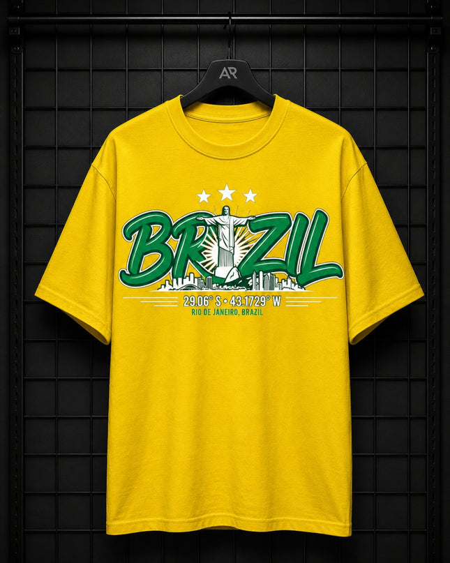 Brazil Rio de Janeiro Skyline 22.9068° S · 43.1729° W Unisex Fan T-Shirt