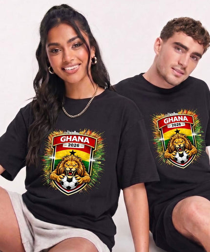 Ghana 2026 Lion Shield Crest Soccer World Cup Unisex Fan T-Shirt